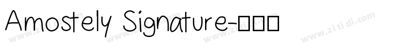 Amostely Signature字体转换